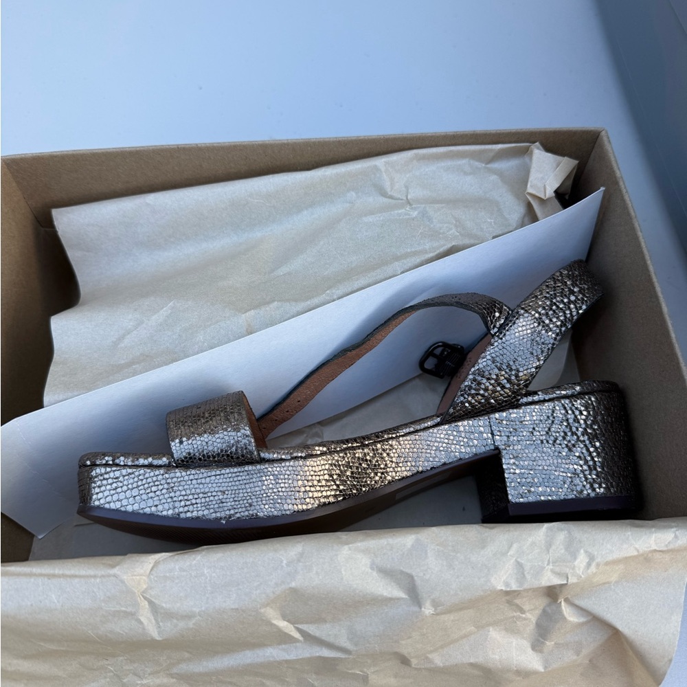 Madewell Pewter Multi Platform Sandals